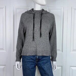 HKR women's Large grey knit hooded sweatshirt